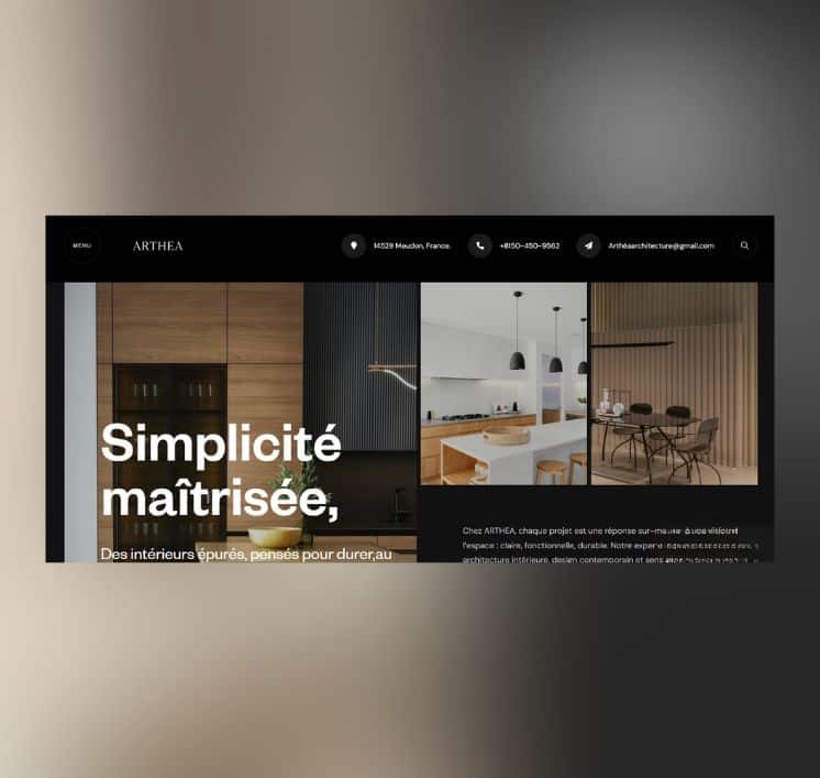 Site professionnel d’architecte – Template site WordPress Arthéa