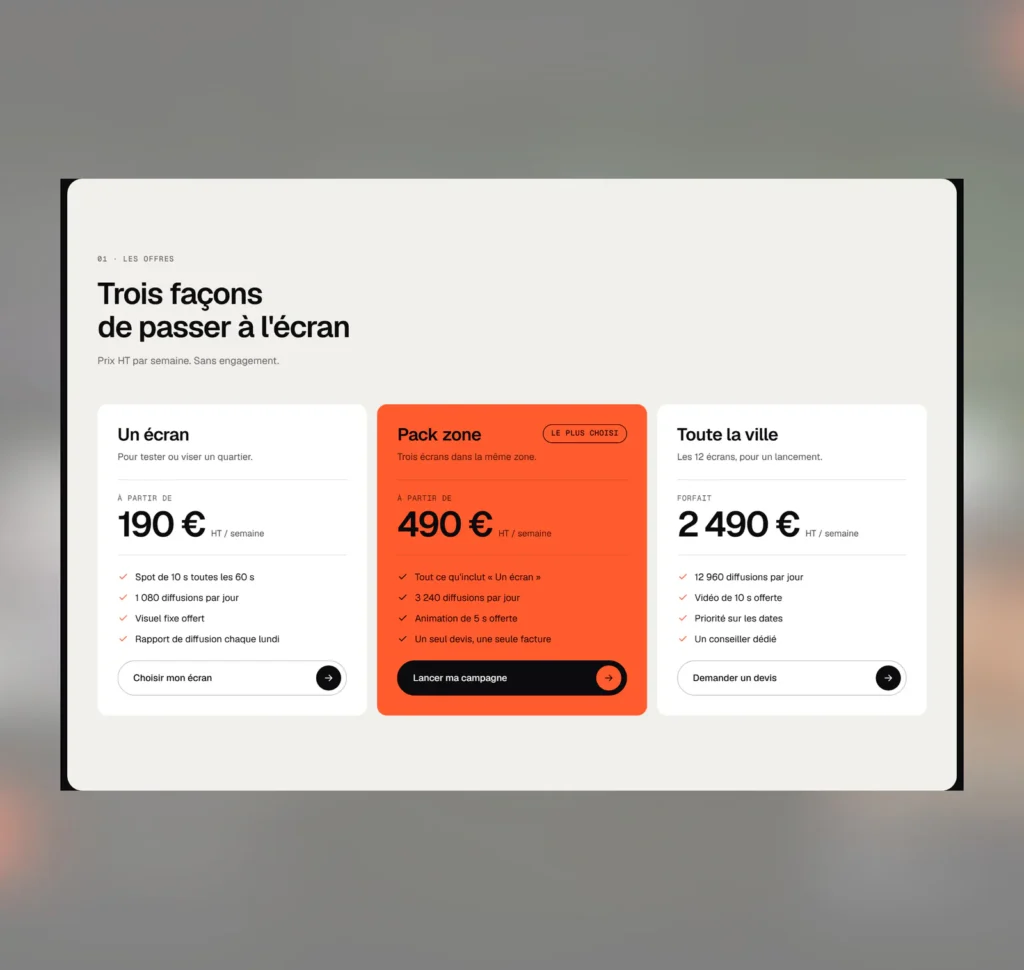 Aperçu du template Prisme (5/8)
